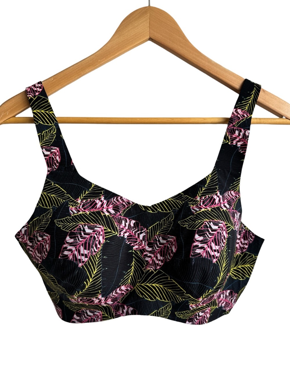 Knix Catalyst Sports Bra 6+ High Impact Floral Tropical Black Pink 34E 34DDD 34F